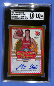2024 Topps Chrome Mcdonald's A. A. Half-CT Offense Sign. Morgan Cheli /50 SGC 10