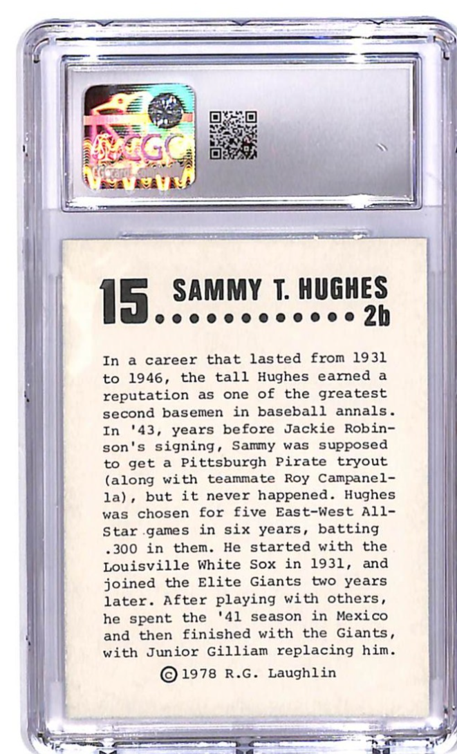 1978 Laughlin Long Ago Black Stars CGC 7.5 Sammy Hughes #15