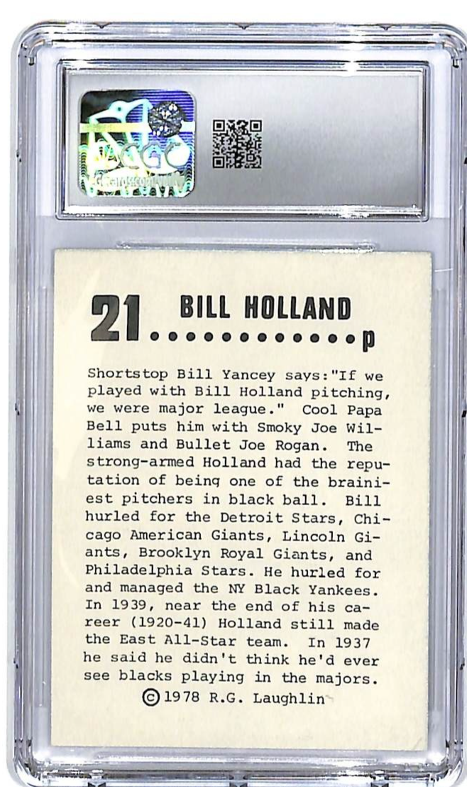 1978 Laughlin Long Ago Black Stars CGC 8 Bill Holland #21