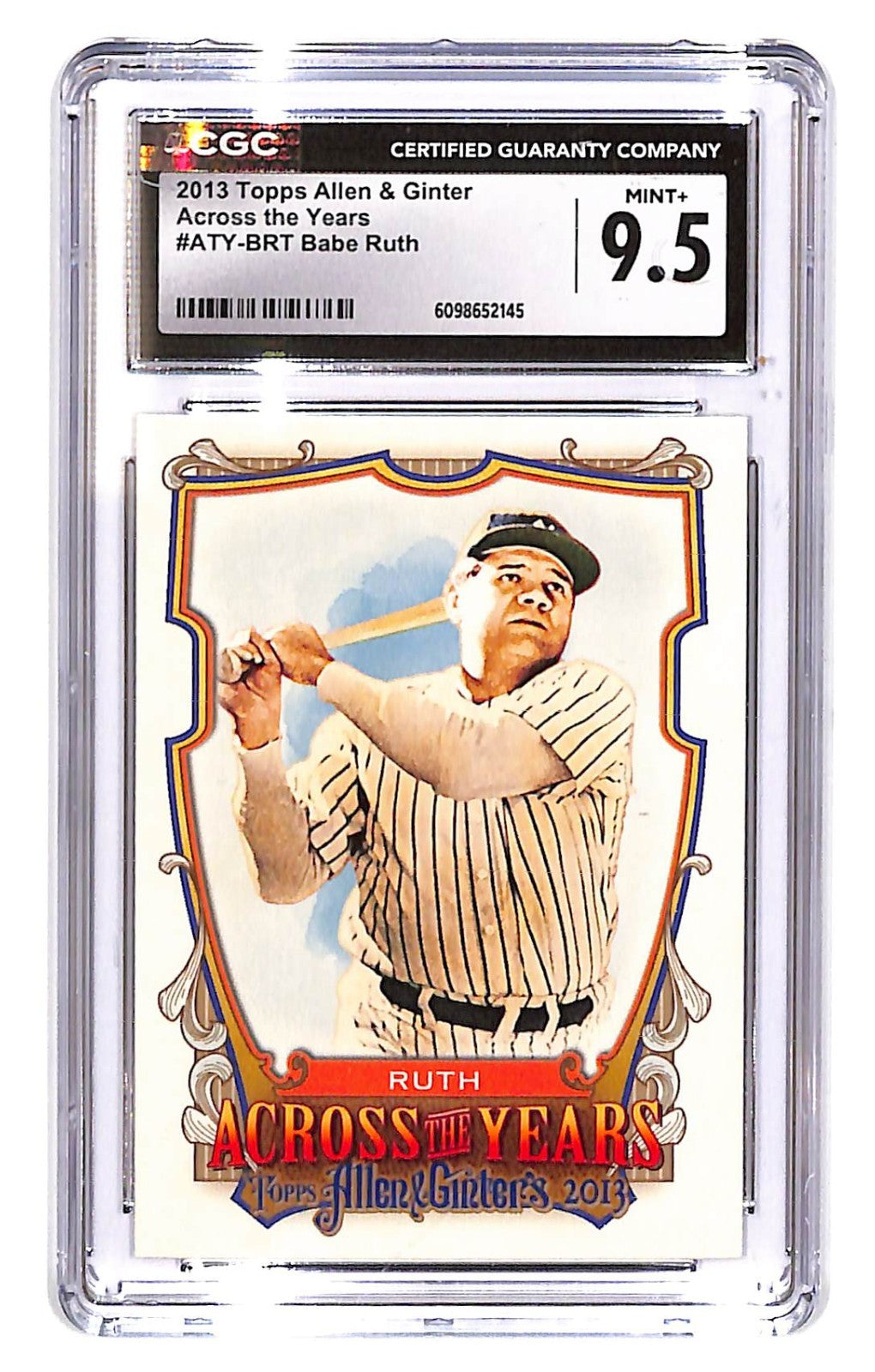 2013 Babe Ruth Topps Allen & Ginter Across the Years #ATY-BRT CGC Mint Plus 9.5