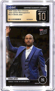 2020 Topps Now Chrome Derek Jeter Career Retrospective DJ-1 CGC 10 Pristine