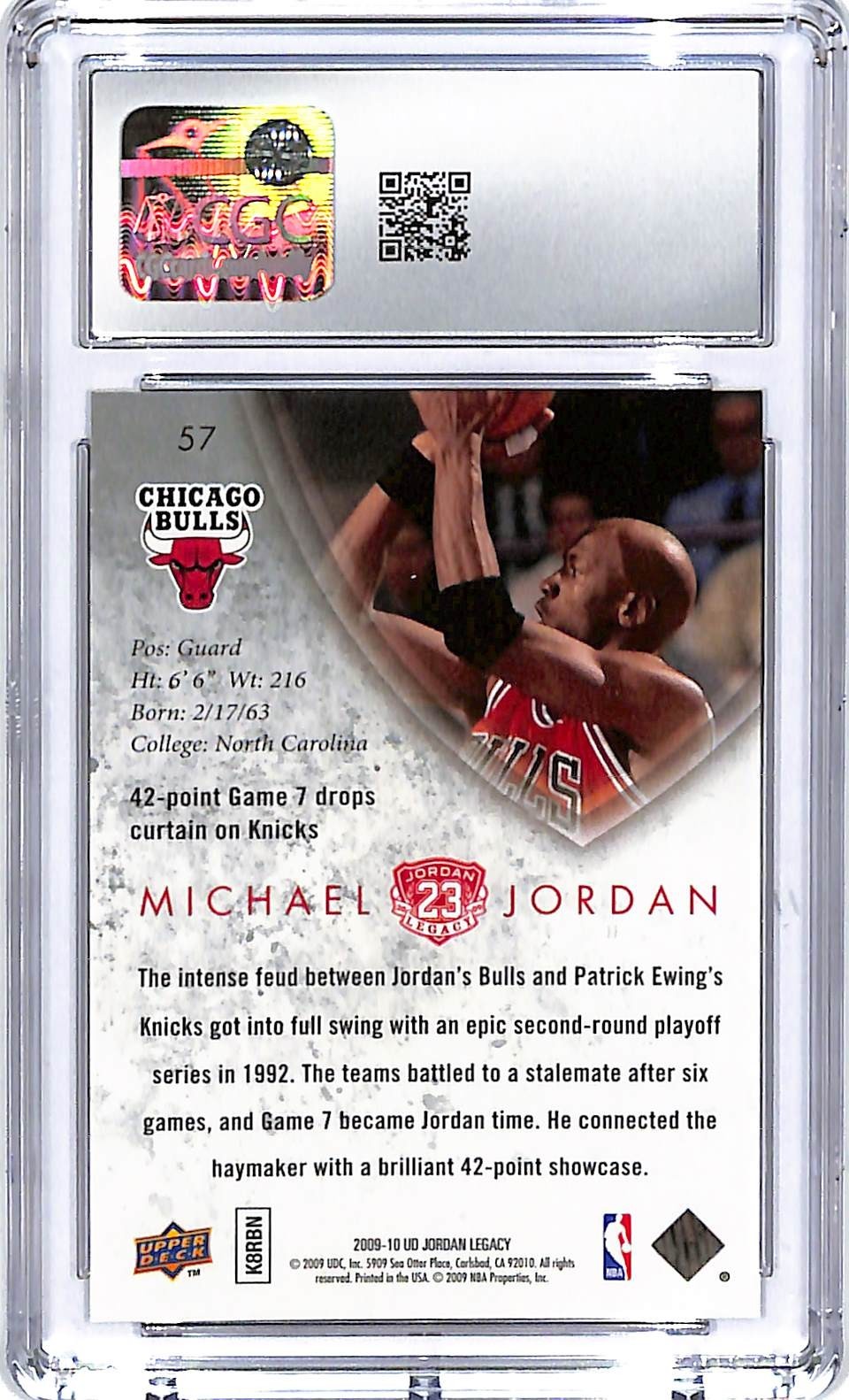 2009-10 Upper Deck Jordan Legacy HOF Michael Jordan #57 CGC 10 Bulls