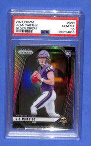 2024 Panini Prizm - Rookies J.J. McCarthy #400 Silver Prizm (RC) PSA 10 GM