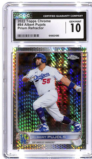 2022 Topps Chrome Albert Pujols Prism Refractor CGC 10 Dodgers