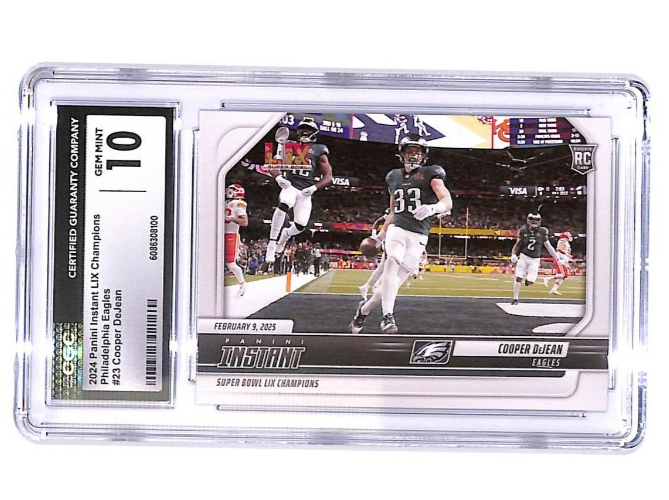 2024 Panini Instant  S.P. LIX Champions Cooper DeJean #23 (RC) CGC 10 Eagles