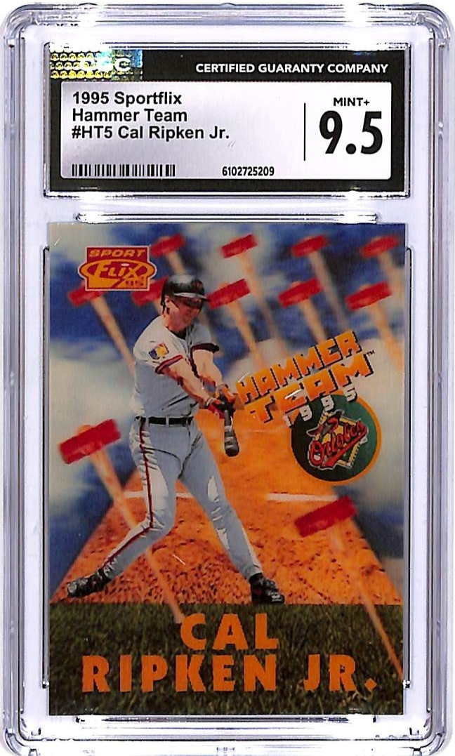1995 Sportflix Cal Ripken Jr Hammer Time HT5 CGC 9.5 Orioles