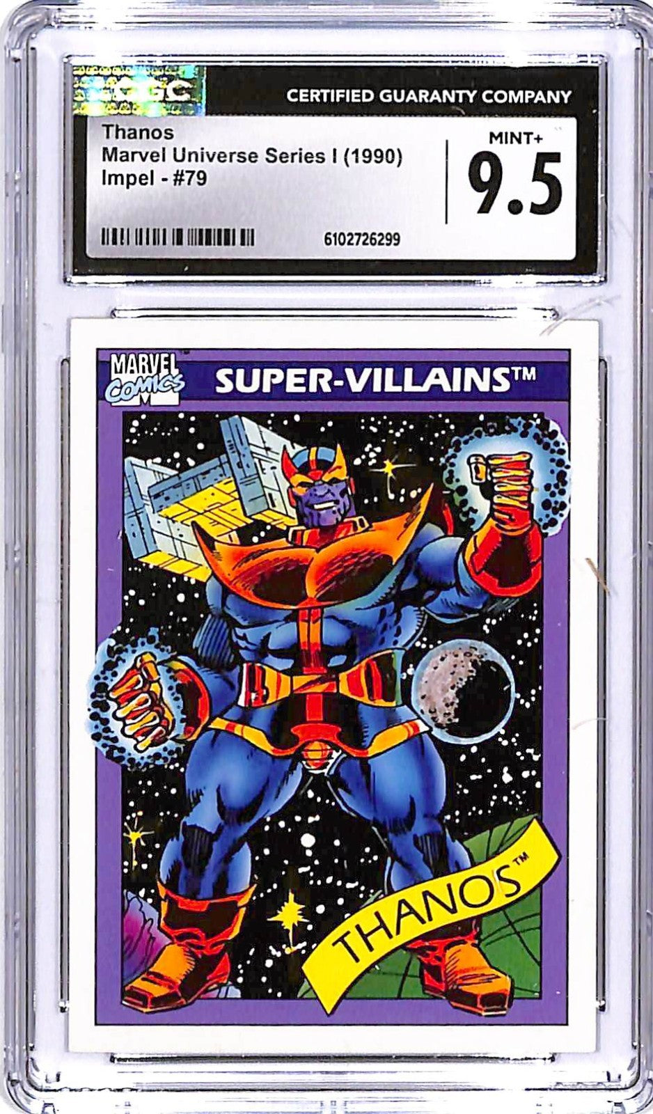 1990 Impel Marvel Universe Series 1 Thanos #79 CGC 9.5