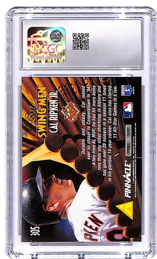 1995 Pinnacle Cal Ripken Jr Swing Men #305 CGC 9.5 Orioles