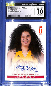 2015 Rittenhouse WNBA Autographs Amanda Zahui RC CGC 10/Auto 10 Gem Mint - Shock