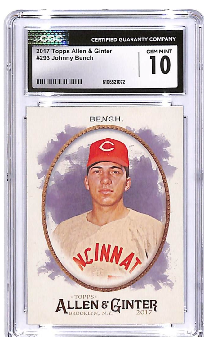 2017 Topps Allen and Ginter Johnny Bench #293 CGC 10 Reds