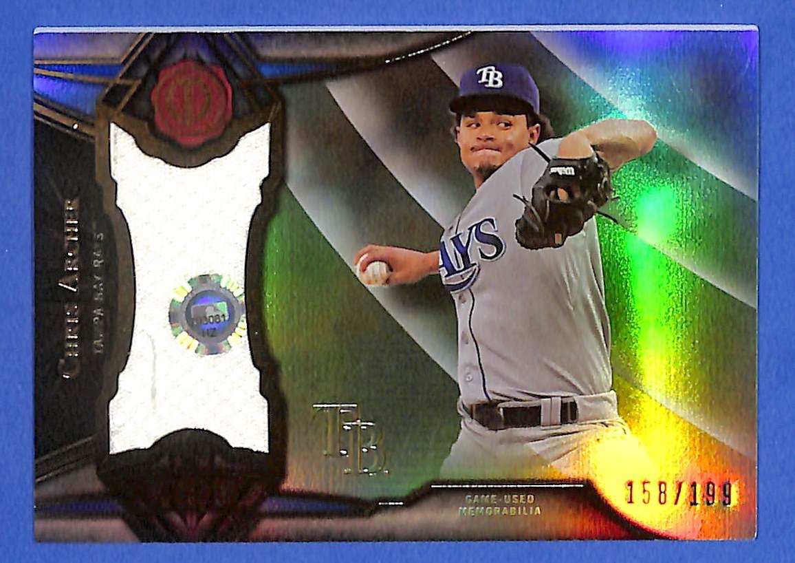 2016 Chris Archer Topps Tribute Stamp of Approval Relics SOA-CA #158/199