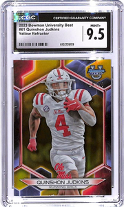2023 Bowmans Best University Quinshon Judkins Yellow Refractor /75 CGC 9.5 RC