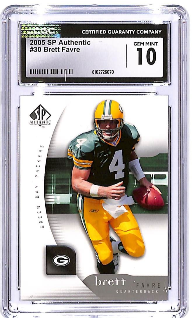 2005 SP Authentic Brett Favre #30 CGC 10 Packers