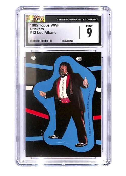 1985 Topps WWF - Stickers Lou Albano #12 (RC) CGC 9