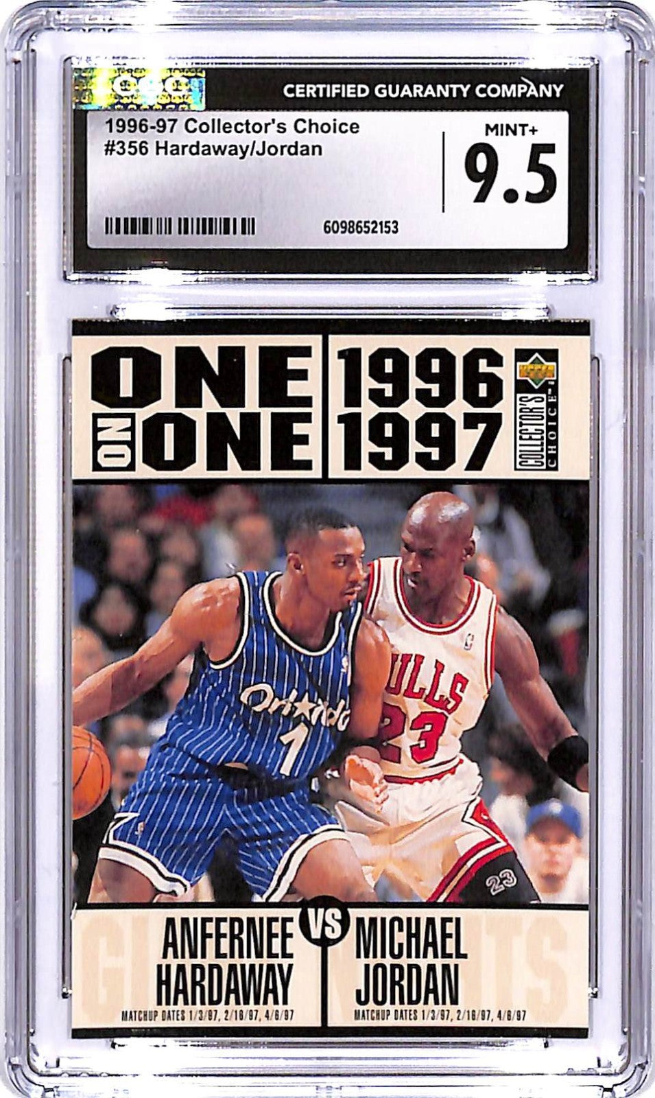 1996-97 Collectors Choice Anfernee Hardaway Michael Jordan #356 CGC 9.5