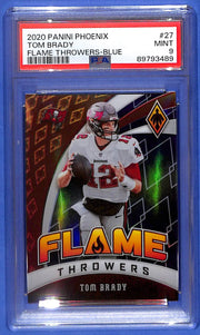 2020 Tom Brady Panini Phoenix # 27 Flame Throwers - Blue # 35/35 PSA 9