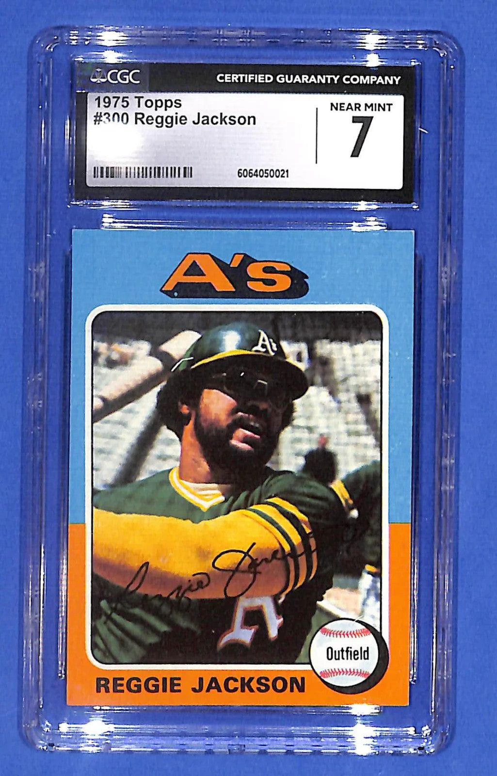 1975 Topps - Reggie Jackson (HOF) #300 CGC 7 Near Mint Oakland Athletics