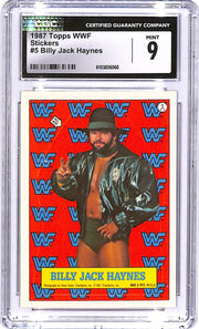 1987 Topps WWF Billy Jack Haynes Stickers #5 CGC 9