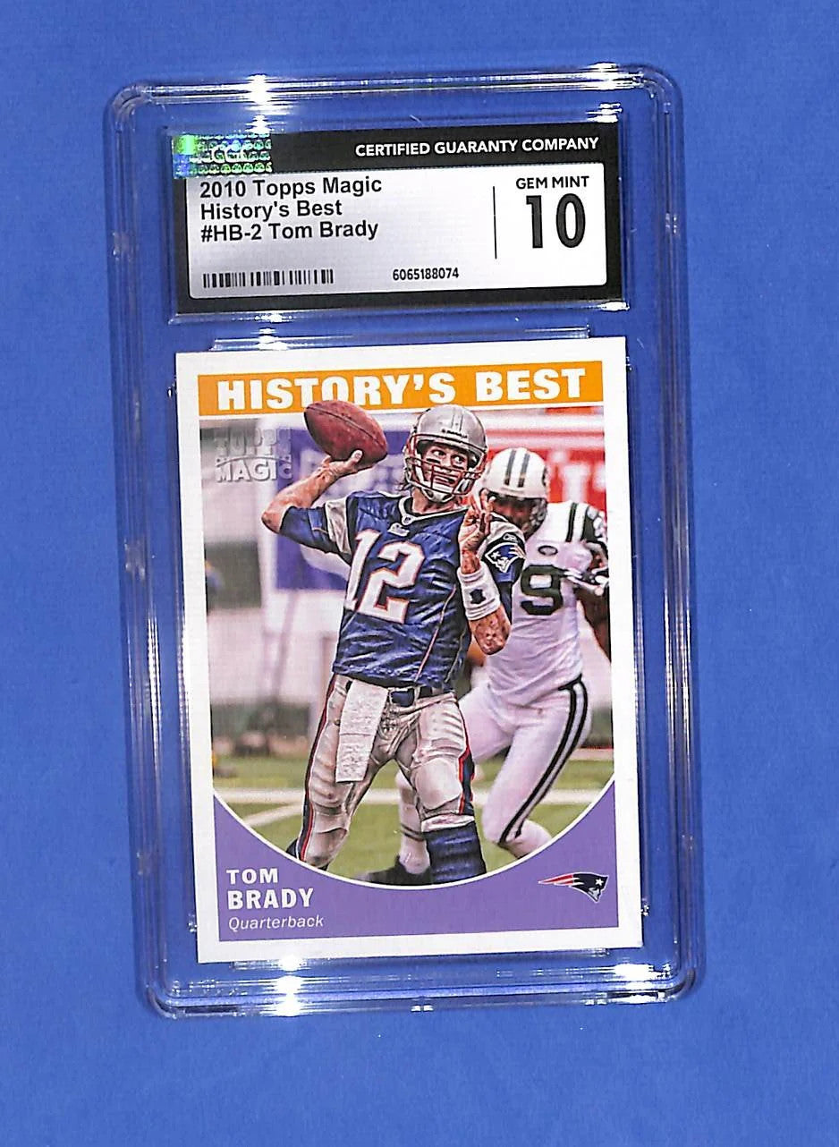 Tom Brady 2010 Topps Magic History's Best New England Patriots #HB-2 CGC 10