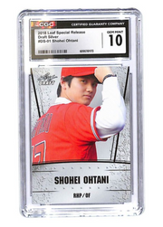 2018 Shohei Ohtani Leaf Special Release Draft Silver #DS-01 (RC) CGC Gem Mint 10