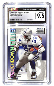1998 Emmit Smith Leaf Rookies and Stars Touchdown Club #3 CGC Mint Plus 9.5