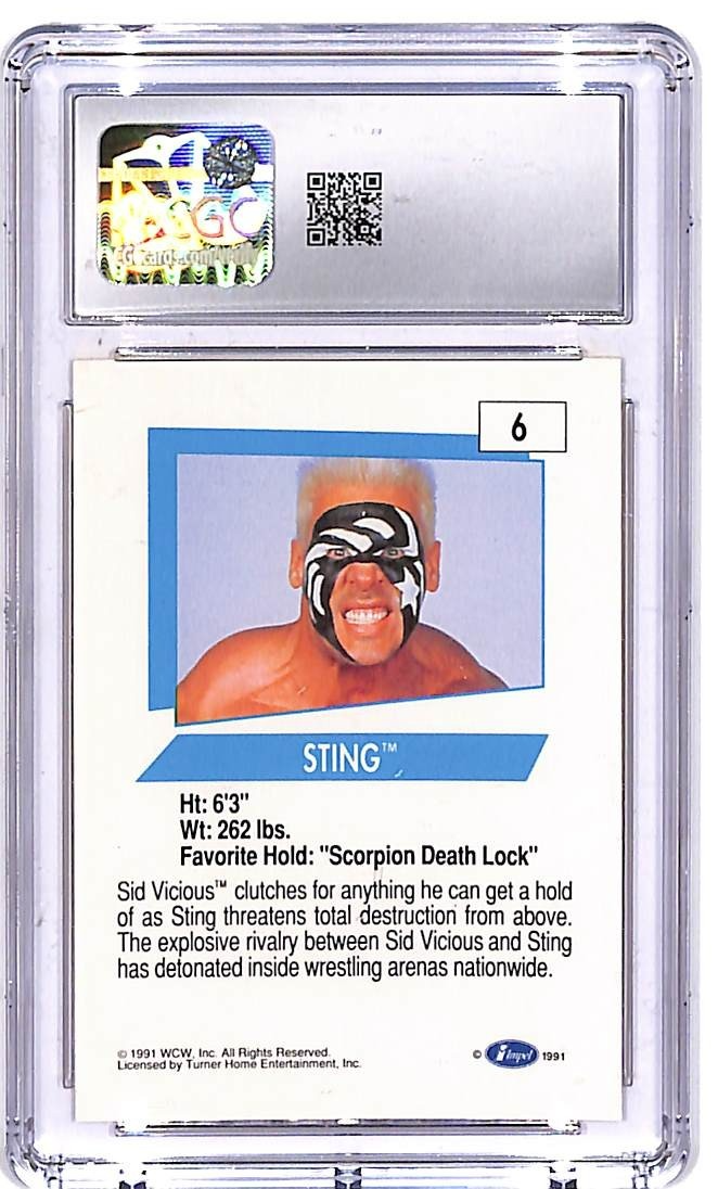 1991 Impel WCW Sting #6 CGC 9.5