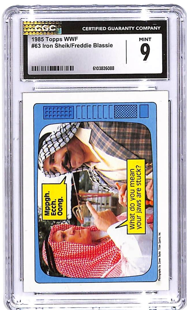 1985 Topps WWF Iron Sheik Freddie Blassie #63 CGC 9