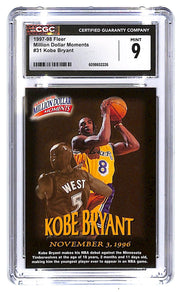 1997-98 Kobe Bryant Fleer Million Dollar Moments #31 CGC Mint 9