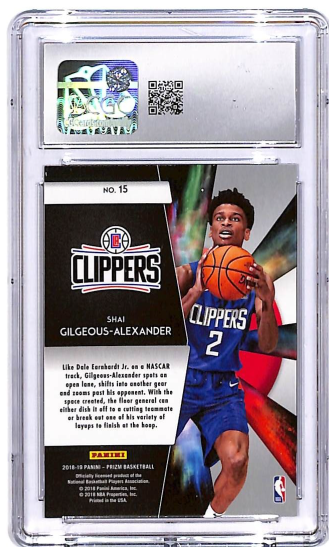 2018-19 Prizm Shai Gilgeous-Alexander Freshman Phenoms Rookie RC #15 CGC 10
