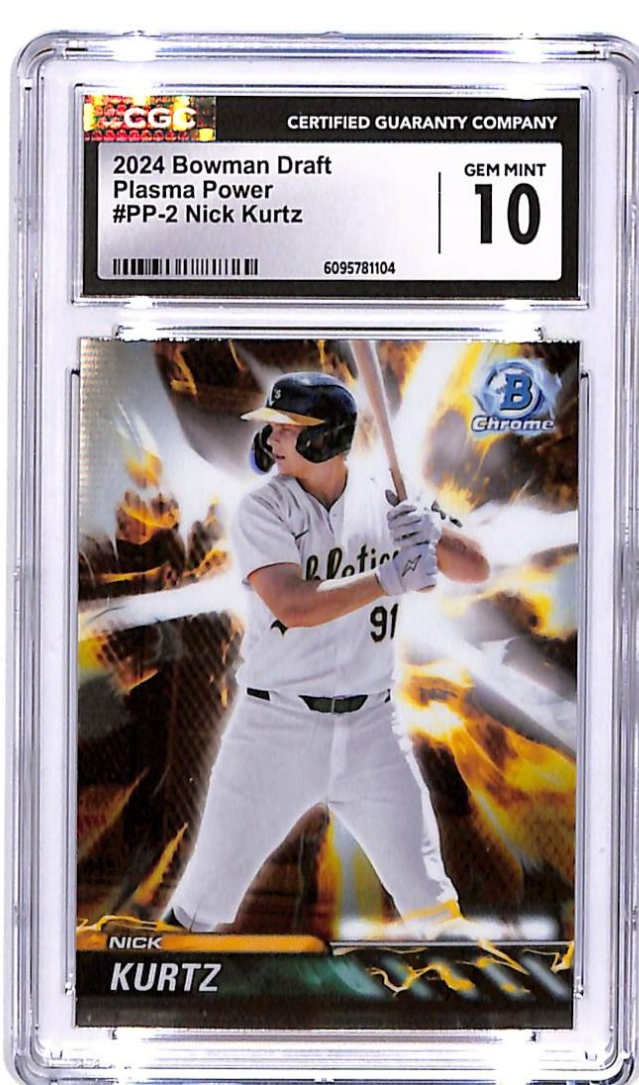 2024 Bowman Draft Chrome Nick Kurtz Plasma Power Rookie RC CGC 10 #PP-2