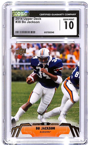 2014 Upper Deck Bo Jackson #38 CGC 10 Auburn