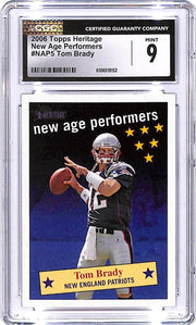 2006 Topps Heritage Tom Brady New Age Performers CGC 9 Patriots