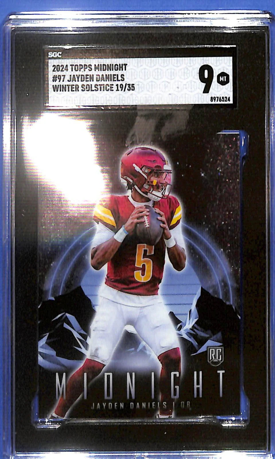 2024 Topps Midnight Jayden Daniels Rookie RC WInter Solstice /35 SGC 9 #97