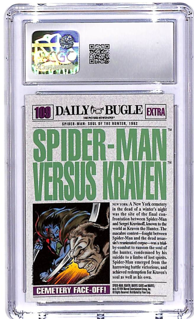 1994 Fleer Amazing Spider-Man 1st Edition Spider-Man vs Kraven #109 CGC 10