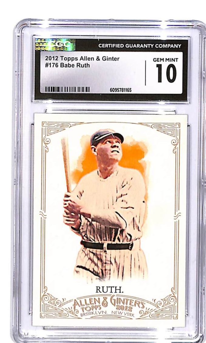 2012 Topps Allen and Ginter Babe Ruth #165 CGC 10 Yankees