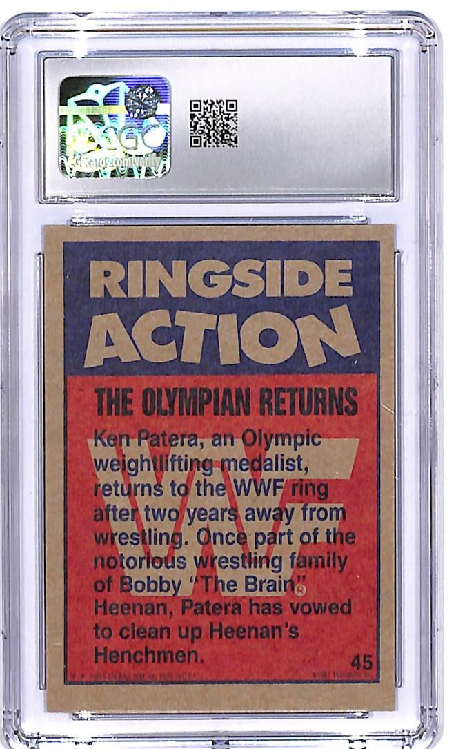 1987 Topps WWF Ken Patera #45 CGC 9