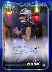 2024 Topps Chrome Bryce Young Auto Autograph Blue Refractor /150 Panthers