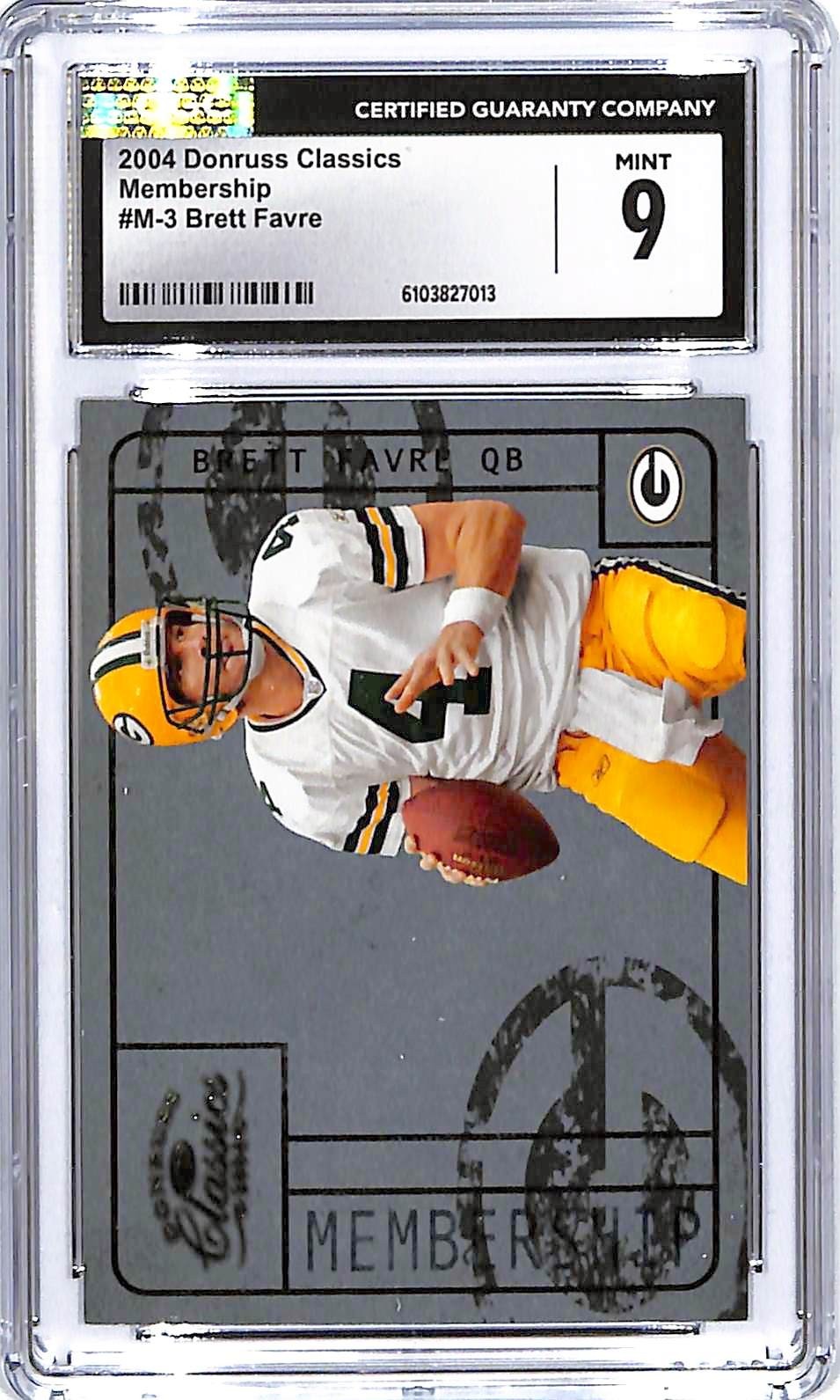 2004 Donruss Classics Brett Favre Membership /1000 CGC 9 Packers #3