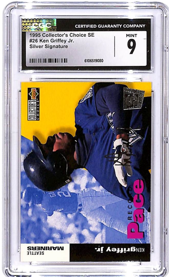 1995 Collectors Choice SE Ken Griffey Jr Silver Signature CGC 9 #26 Mariners