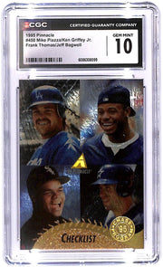 1995 Ken Griffey Jr, Frank Thomas, Piazza Pinnacle Museum Collection #450 CGC 10