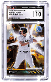 2024 Nick Kurtz Bowman Draft Plasma Power - #PP-2  CGC Gem Mint 10