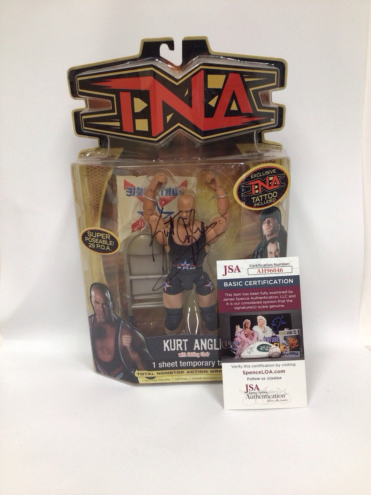 2007 Kurt Angle Marvel Toys Action Figure Autograph