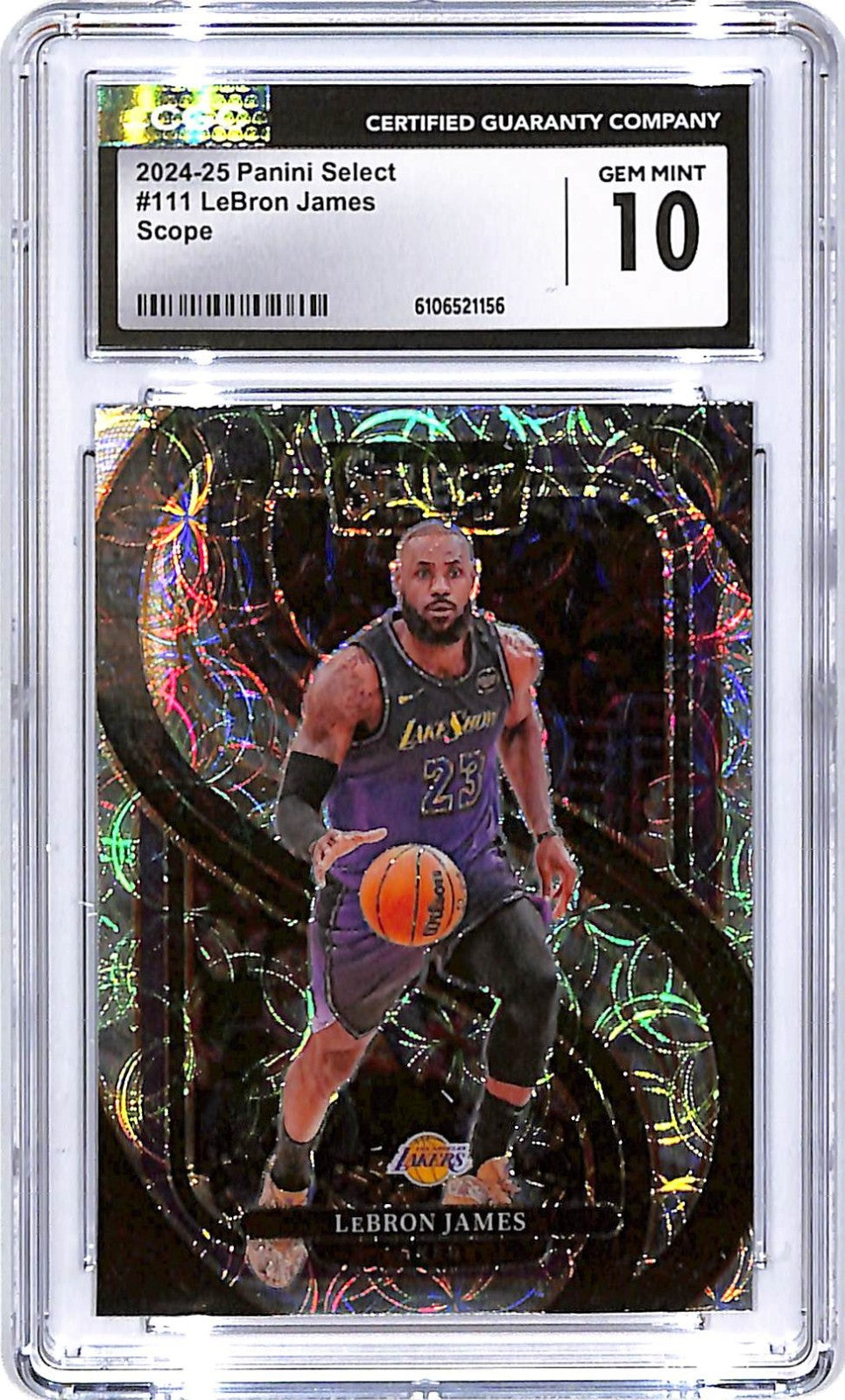2024-25 Select LeBron James Scope #111 CGC 10 Lakers