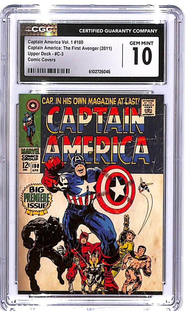 2011 Upper Deck Captain America The First Avenger Comic Covers #3 CGC 10
