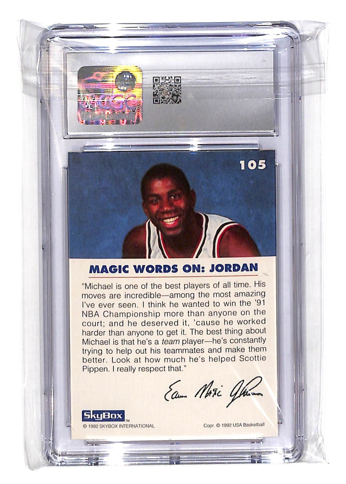 1992 Magic On Jordan Skybox USA - #105 CGC Mint 9