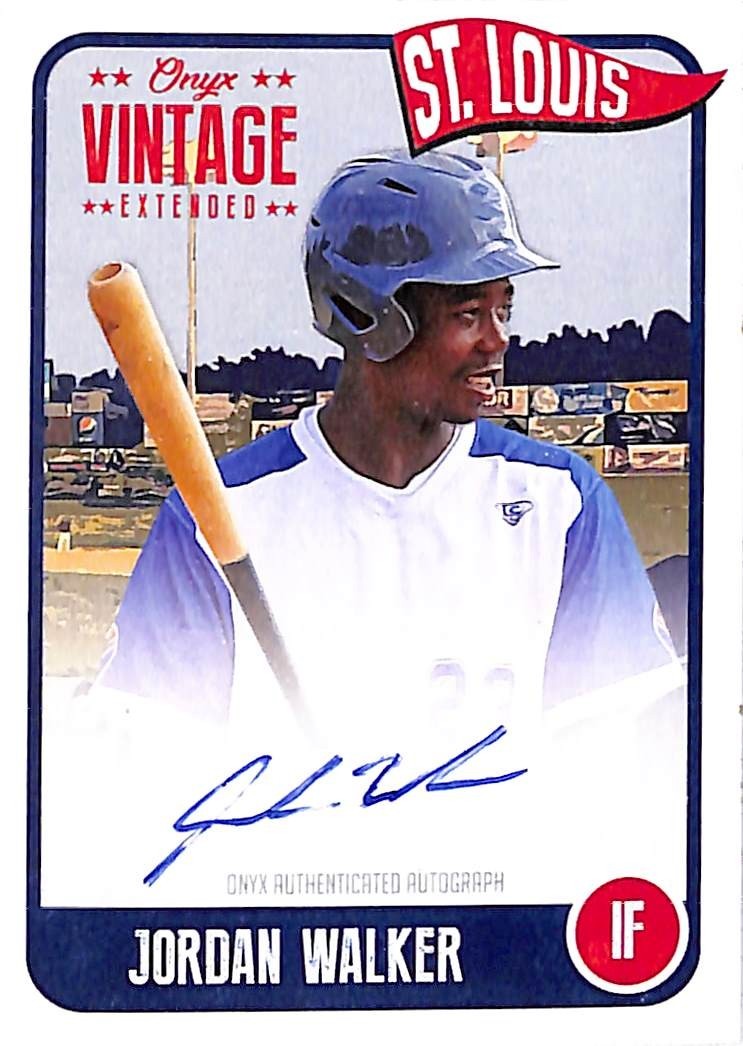 2020 Onyx Vintage Jordan Walker Auto Autograph Rookie RC Cardinals