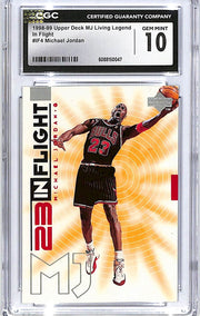 1998-99 Upper Deck MJ Living Legend Michael Jordan In Flight IF4 CGC 10 Bulls