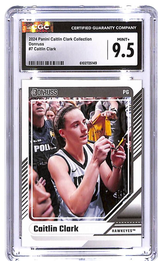 2024 Panini Caitlin Clark Collection Donrus Rookie RC #7 CGC 9.5