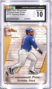 2000 Fleer Showcase Sammy Sosa Consummate Prose CGC 10 Cubs