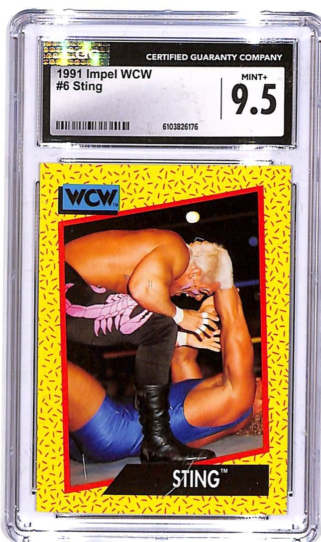 1991 Impel WCW Sting #6 CGC 9.5